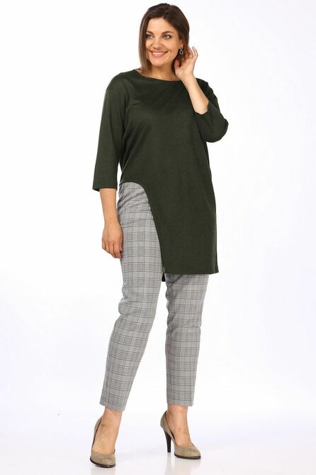 Костюм брючный Lady Style Classic 1516/1 хаки_серый Костюм брючный Lady Style Classic 1516/1 хаки_серый