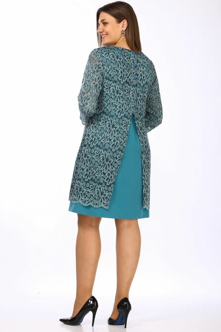 Повседневное платье Lady Style Classic 1493/8 темная-бирюза