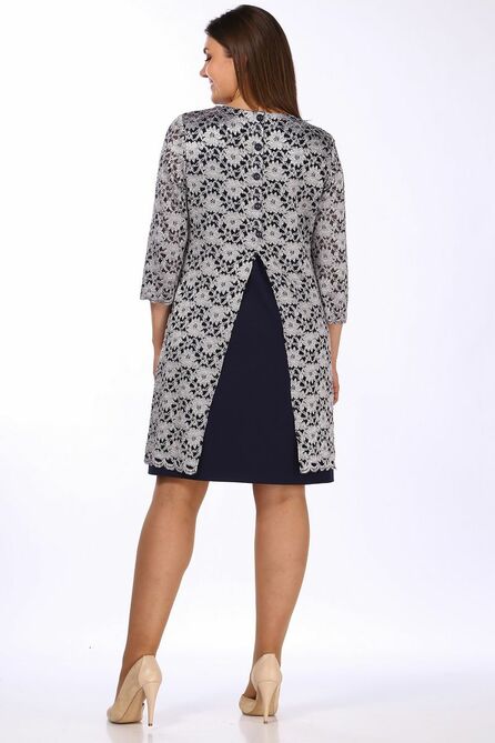 Вечернее платье Lady Style Classic 1493/12 темно-синий_серый