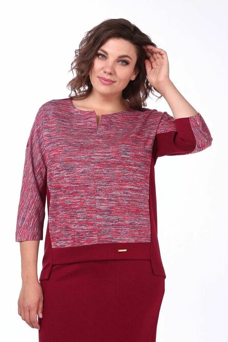 Юбка, Джемпер Lady Style Classic 1374/6 бордовые_тона