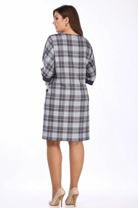 Вечернее платье Lady Style Classic 1826/3 синий_розовая_клетка Вечернее платье Lady Style Classic 1826/3 синий_розовая_клетка