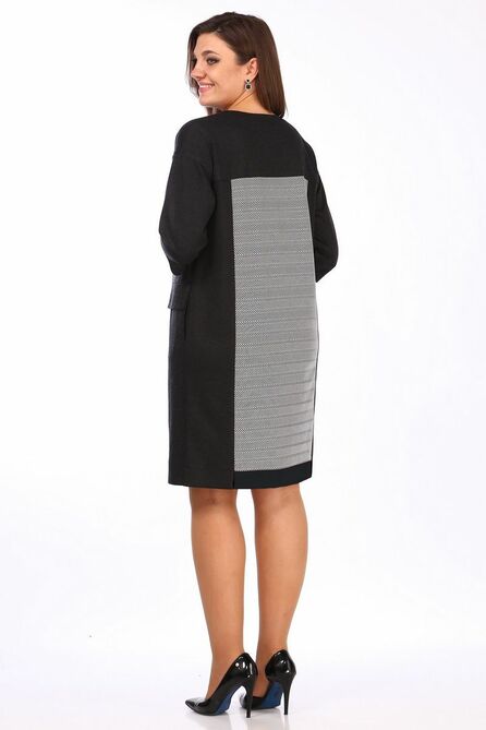 Повседневное платье Lady Style Classic 1669 серый_черный Повседневное платье Lady Style Classic 1669 серый_черный