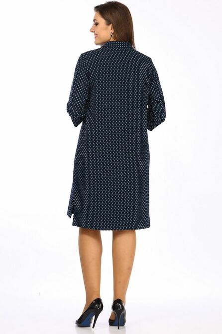 Повседневное платье Lady Style Classic 1684/3 синий-зеленый