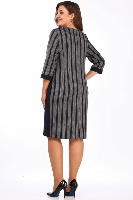 Вечернее платье Lady Style Classic 1676 темно-синий_серый