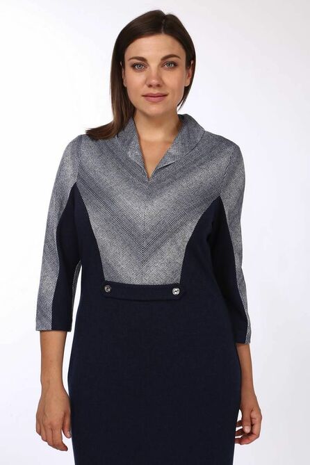 Повседневное платье Lady Style Classic 1790/1 синие_тона Повседневное платье Lady Style Classic 1790/1 синие_тона