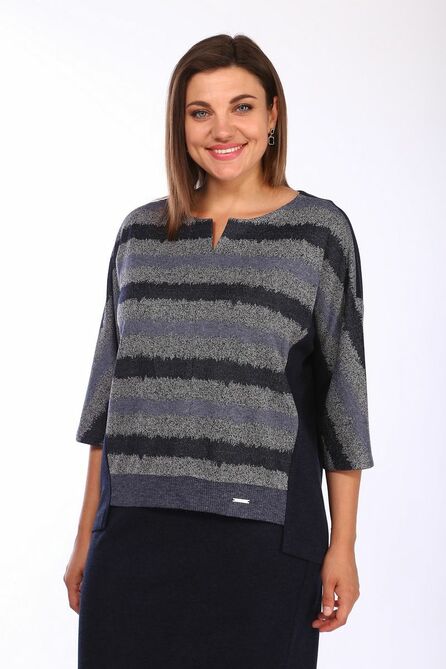 Юбка, Джемпер Lady Style Classic 1374/7 темно-синий_серый Юбка, Джемпер Lady Style Classic 1374/7 темно-синий_серый