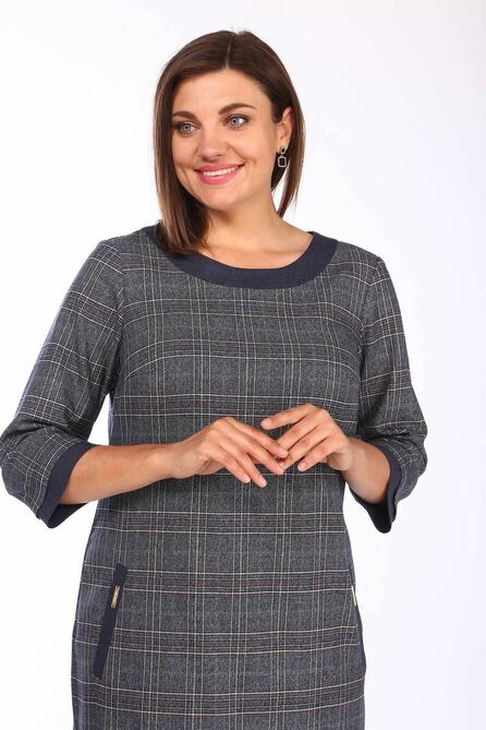 Повседневное платье Lady Style Classic 1427/14 синие_тона Повседневное платье Lady Style Classic 1427/14 синие_тона