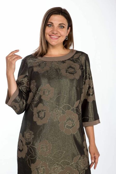 Вечернее платье Lady Style Classic 1427/15 коричневый_с_золотым