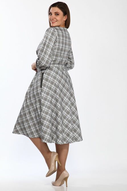Повседневное платье Lady Style Classic 2359 серый_клетка Повседневное платье Lady Style Classic 2359 серый_клетка