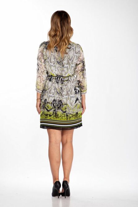 Повседневное платье Lady Style Classic 1785 салатовый_серый