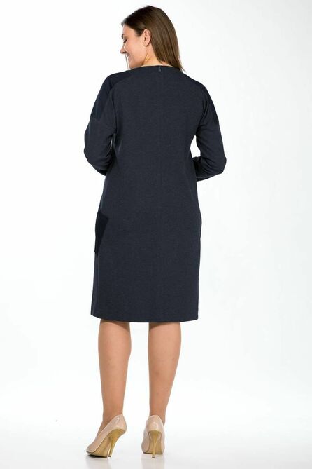 Повседневное платье Lady Style Classic 1473/5 синие_тона