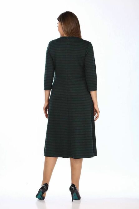 Повседневное платье Lady Style Classic 1857/6 изумрудный_с_черным