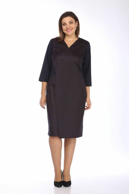 Офисное платье Lady Style Classic 1694/2 темно-синий_с_красным