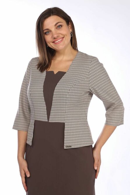 Повседневное платье Lady Style Classic 762 кофейный_с_бежевым