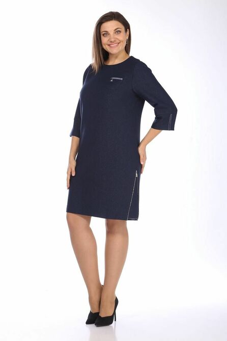 Повседневное платье Lady Style Classic 1377/3 синие_тона