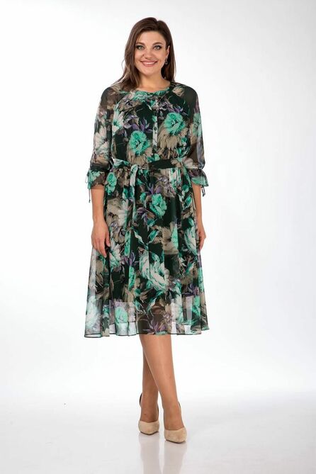 Повседневное платье Lady Style Classic 2204/17 зеленые_тона