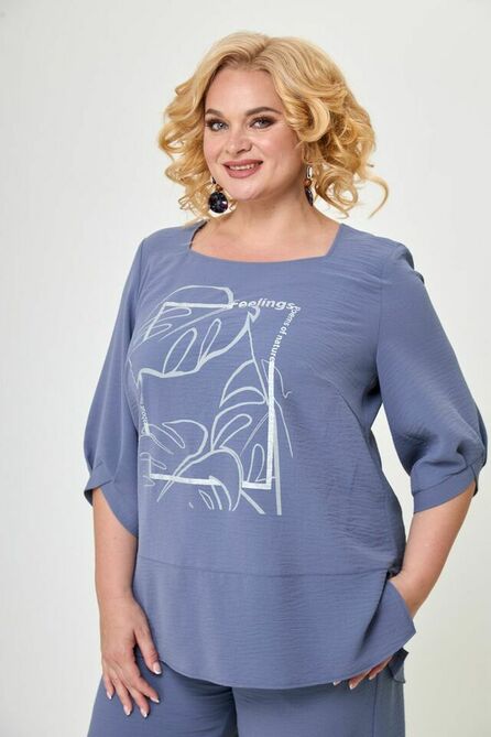 Костюм брючный Lady Three Stars 2221 голубой