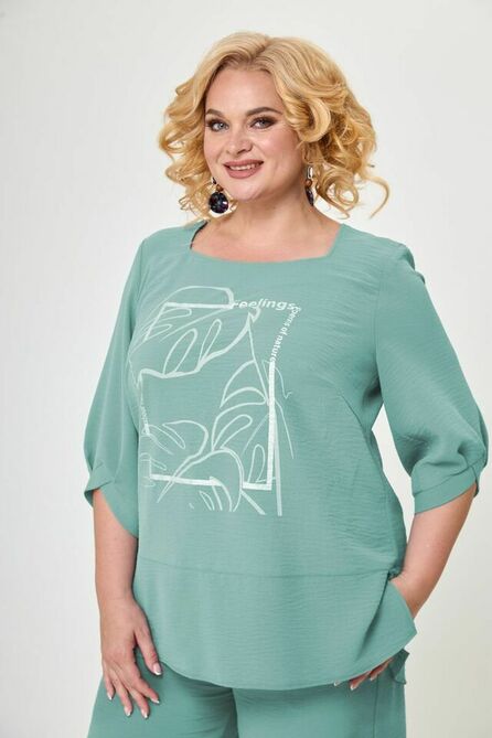 Костюм брючный Lady Three Stars 2221 бирюза