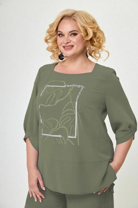 Костюм брючный Lady Three Stars 2221 олива