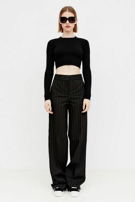 Брюки Lakbi 52815 черно-белая-полоска Брюки Lakbi 52815 черно-белая-полоска