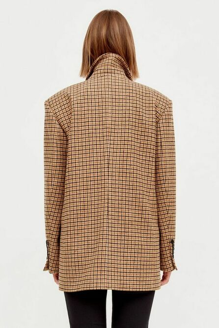 Жакет Lakbi 52813 коричневая-клетка