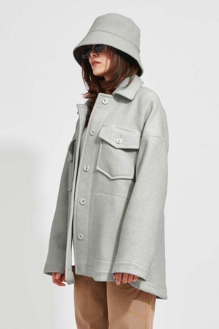 Пальто Lakbi 52388 серый Пальто Lakbi 52388 серый