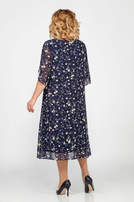 Вечернее платье LaKona 1221 синий_беж