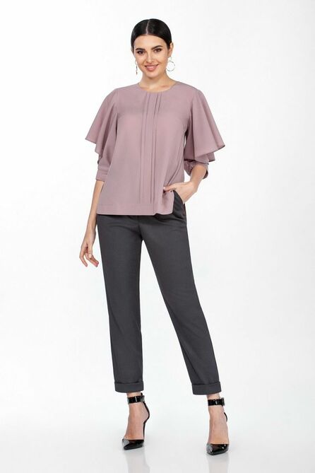 Брюки, Блуза LaKona 1364/1 темно-серый-капучино