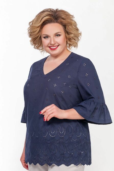 Костюм брючный LaKona 1296 синий_с_песочным