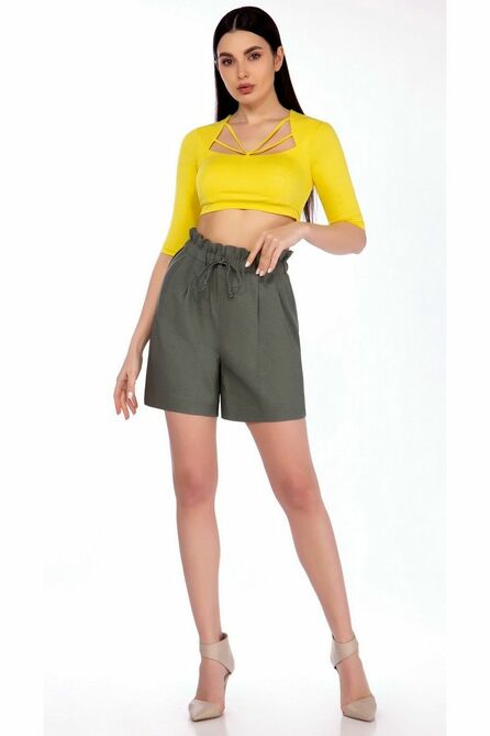 Жилет, Шорты, Топ LaKona 1396 хаки-желтый