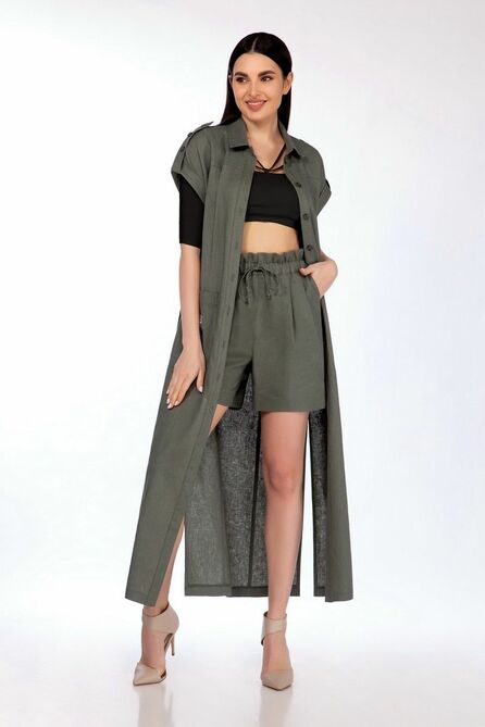 Жилет, Шорты, Топ LaKona 1396 хаки-черный