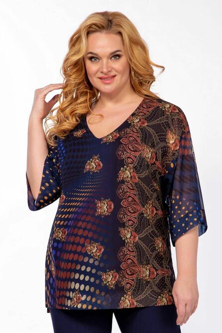 Костюм брючный LaKona 1328 синий_в_горох