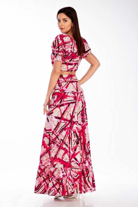 Юбка, Топ LaKona 1442 малиново-бежевый