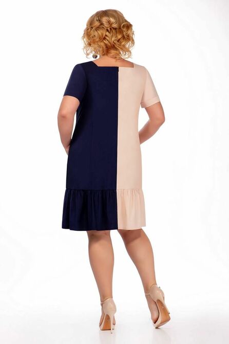 Повседневное платье LaKona 1464 розовая_полоса