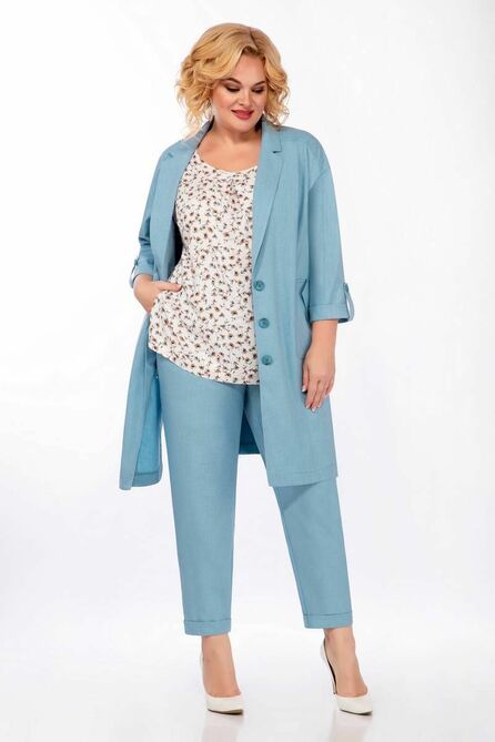 Брюки, Блуза, Жакет LaKona 1457 лазурный