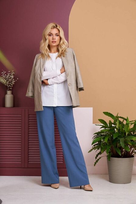 Жакет LaKona 1429 шоколад_клетка