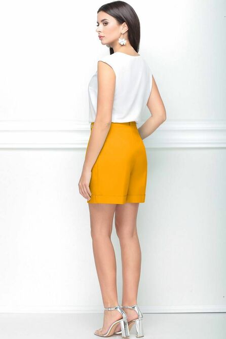 Костюм с блузкой LeNata 21187 оранжевый