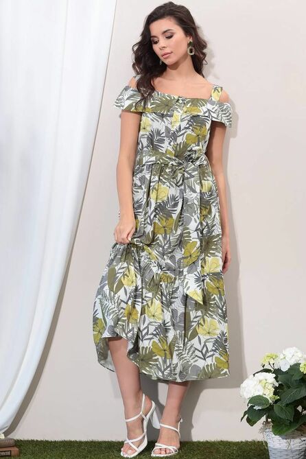 Повседневное платье LeNata 11115 листья