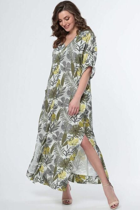Повседневное платье LeNata 11210 листья