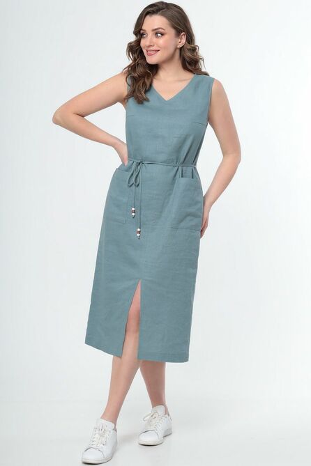 Повседневное платье LeNata 21252 эвкалипт