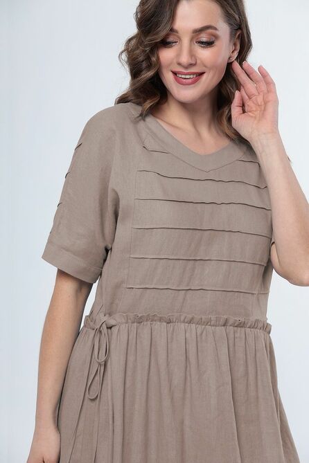 Повседневное платье LeNata 11254 какао