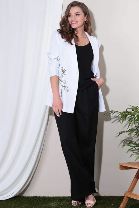 Костюм брючный LeNata 31256 белый