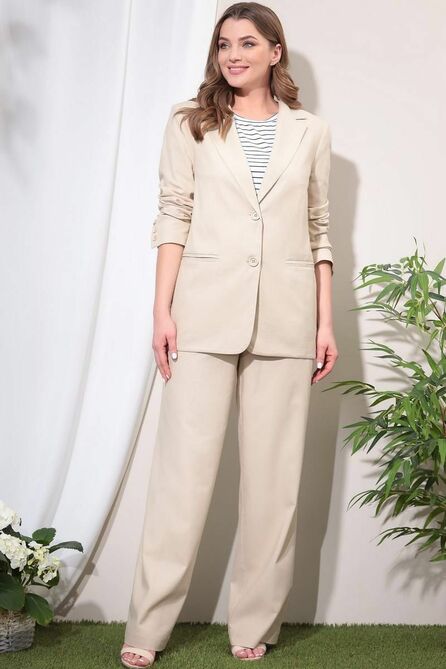 Костюм брючный LeNata 31269 бежевый