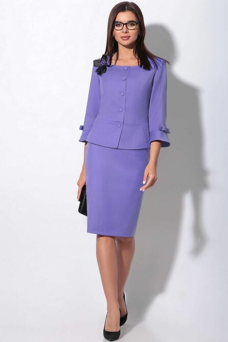 Юбочный костюм LeNata 23757 сиреневый