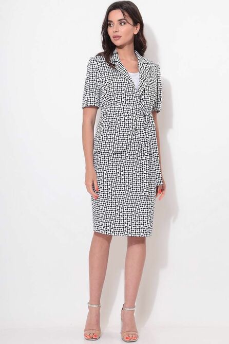 Блуза, Юбка, Жакет LeNata 31117 черно-белый