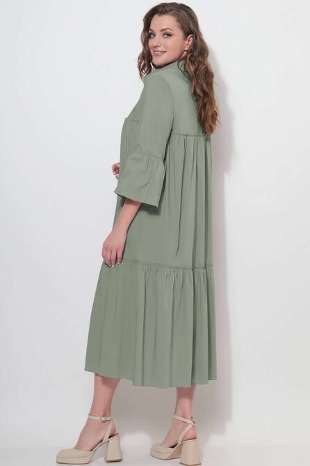 Повседневное платье LeNata 11125 светло-зеленый