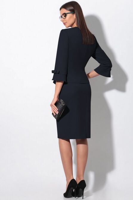 Юбочный костюм LeNata 23757 темно-синий