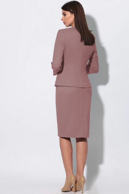 Юбочный костюм LeNata 23865 пыльно-розовый Юбочный костюм LeNata 23865 пыльно-розовый
