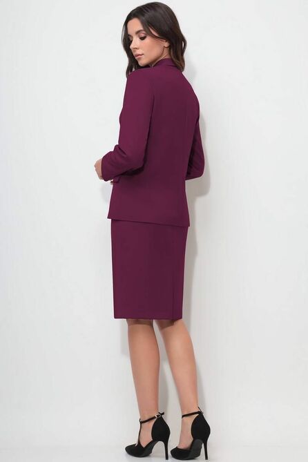 Юбочный костюм LeNata 21287 темно-малиновый