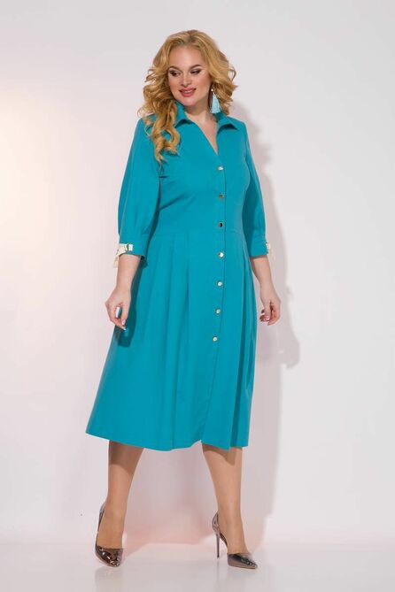 Повседневное платье Лилиана 1067 бирюза